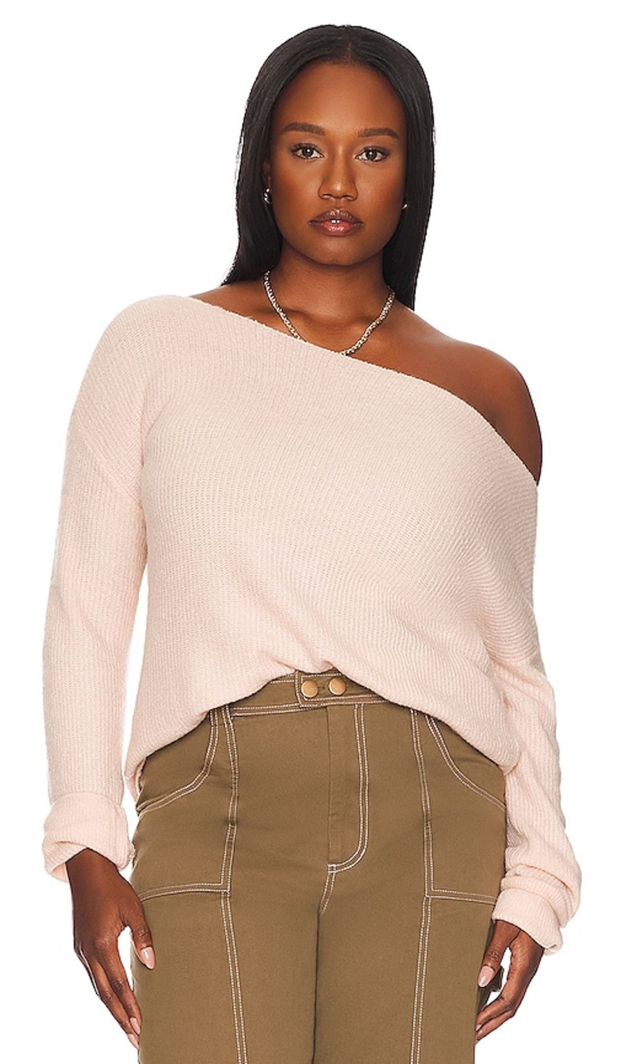 Clothes Lovers and Friends | Lovers + Friends Alayah Off Shoulder Sweater Soft Pink