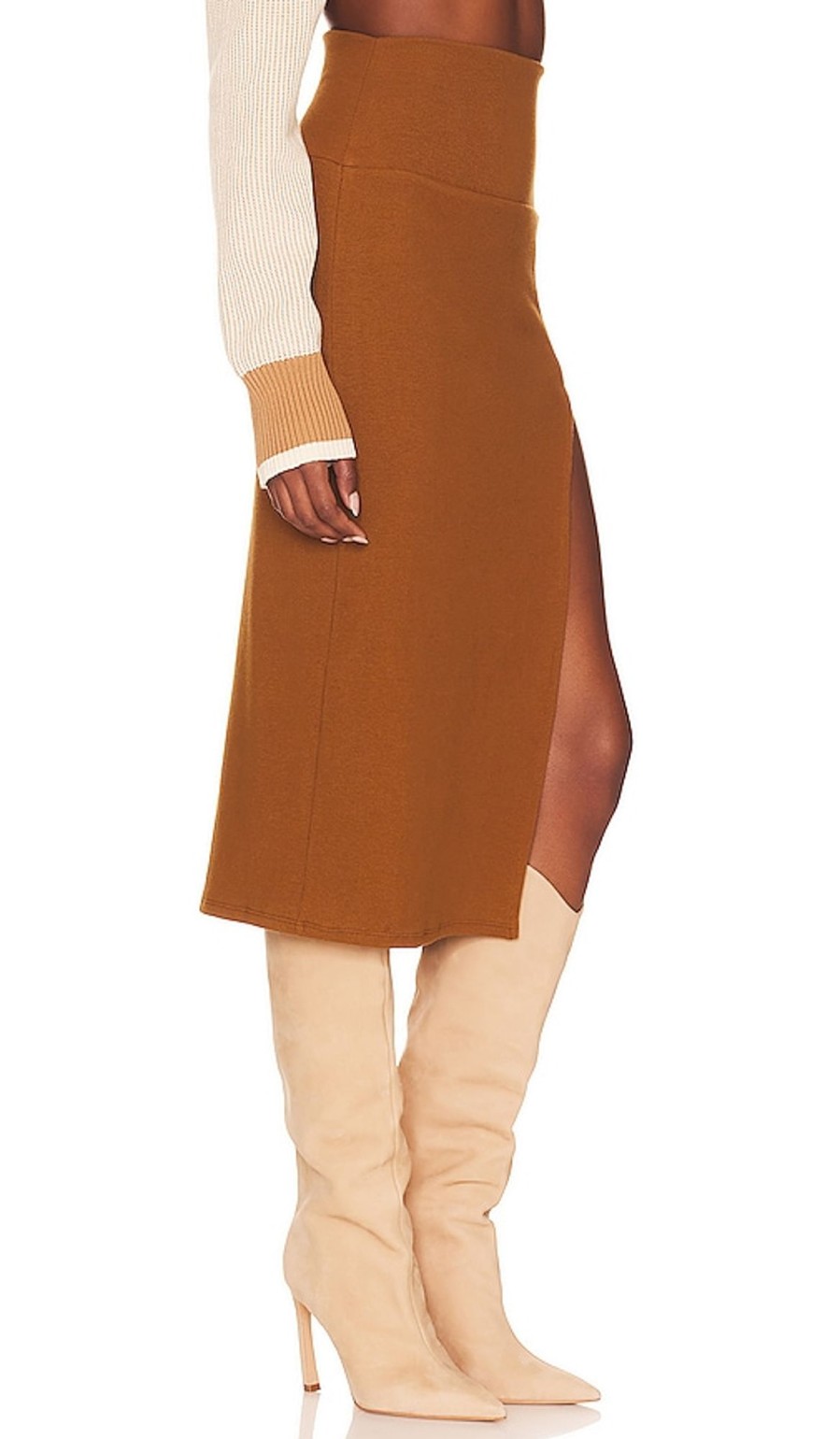 Clothes Lovers and Friends | Liv Midi Skirt Latte Brown