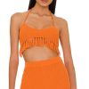 Clothes Lovers and Friends | Devitta Crop Top W/ Fringe Tangerine