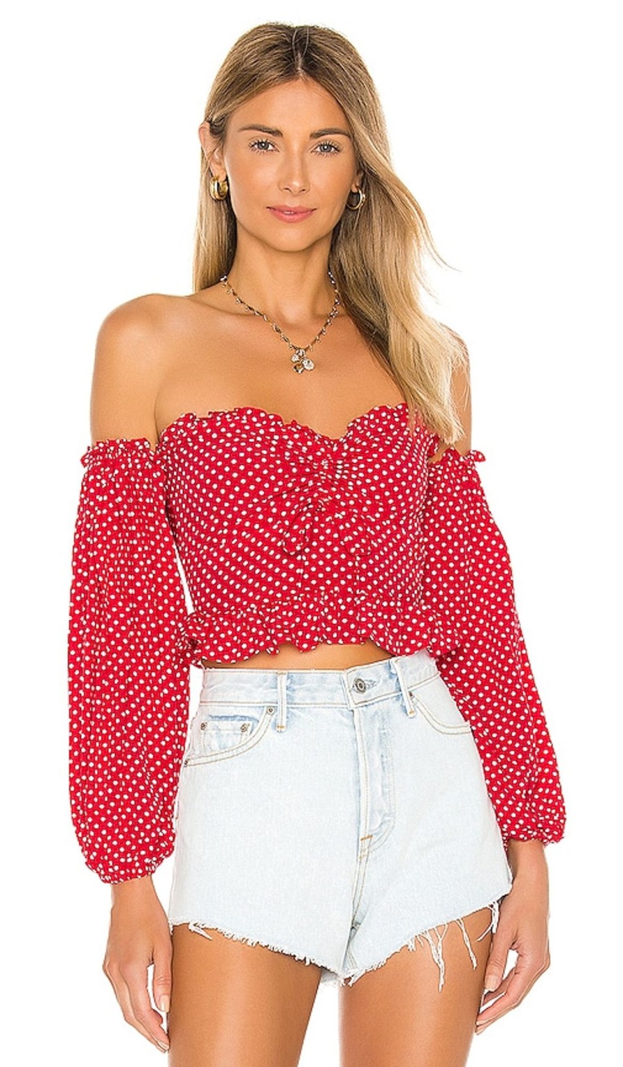 Clothes Lovers and Friends | Arianna Top Red & White Dot