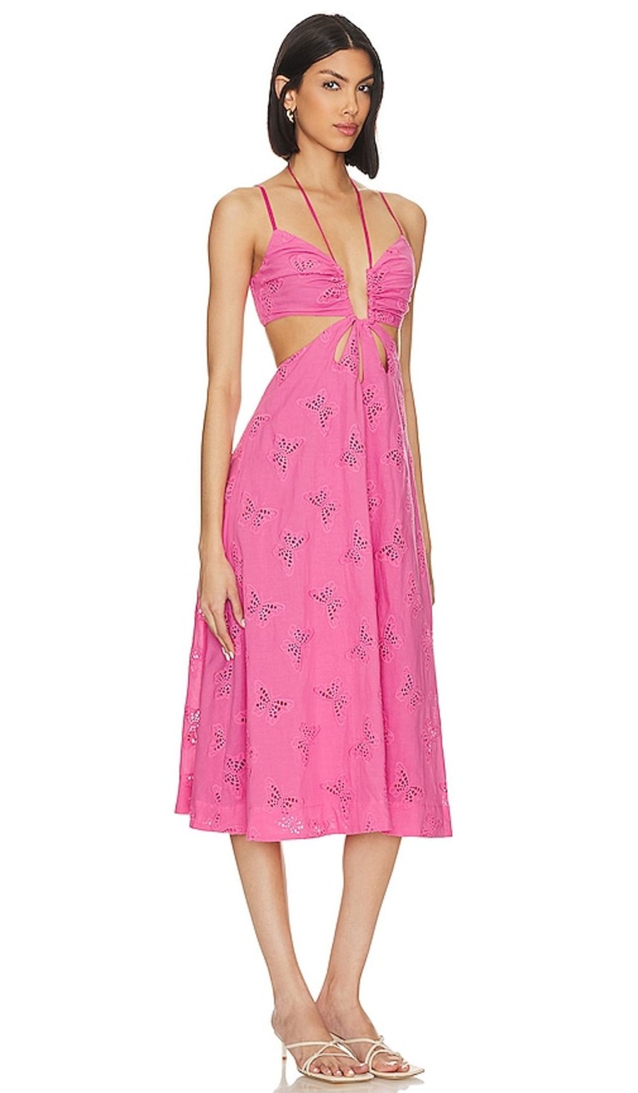 Clothes Lovers and Friends | X Jetset Christina Farrah Midi Dress Fuchsia Pink