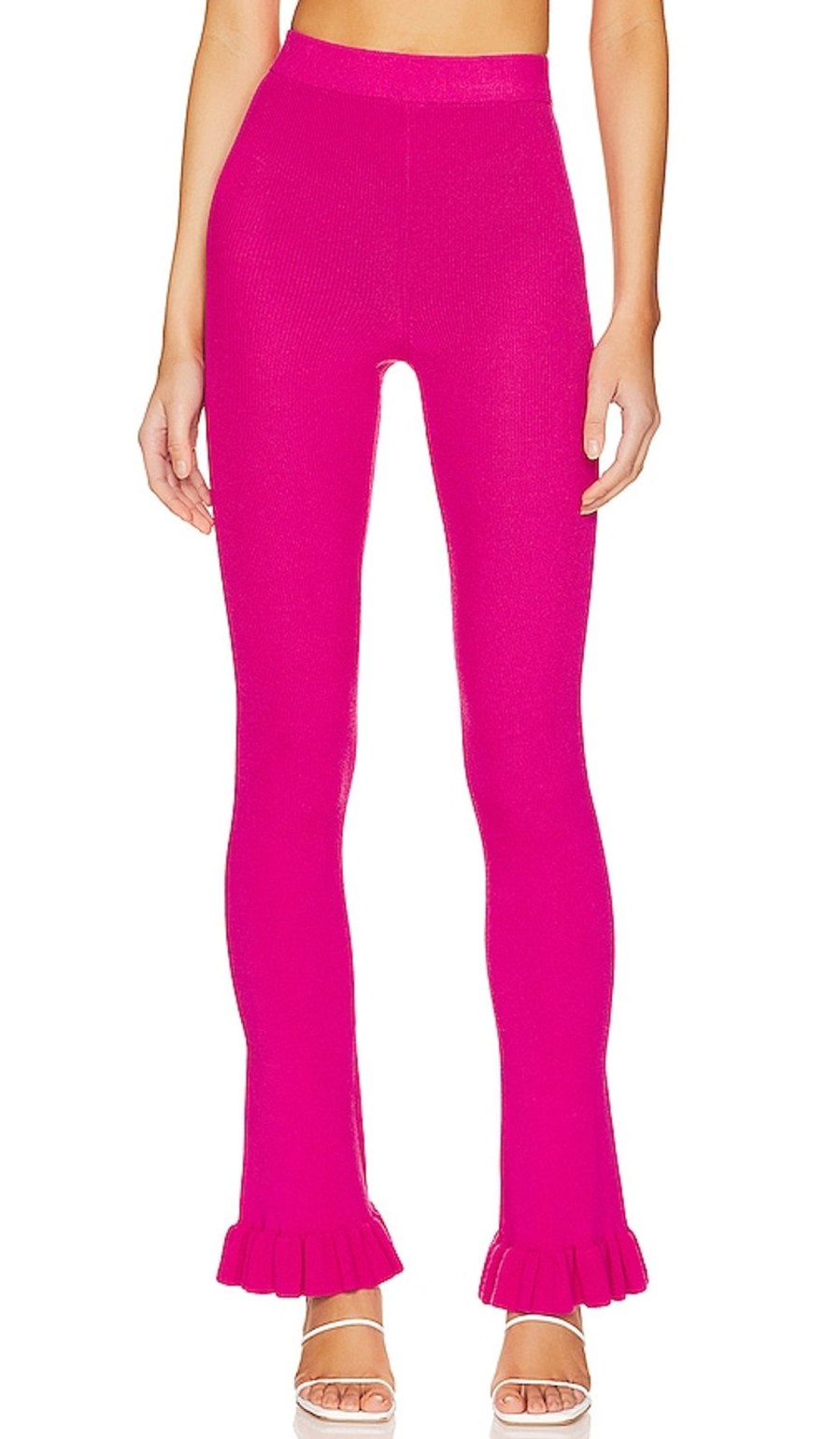 Clothes Lovers and Friends | Razi Ruffle Knit Pant Hot Pink