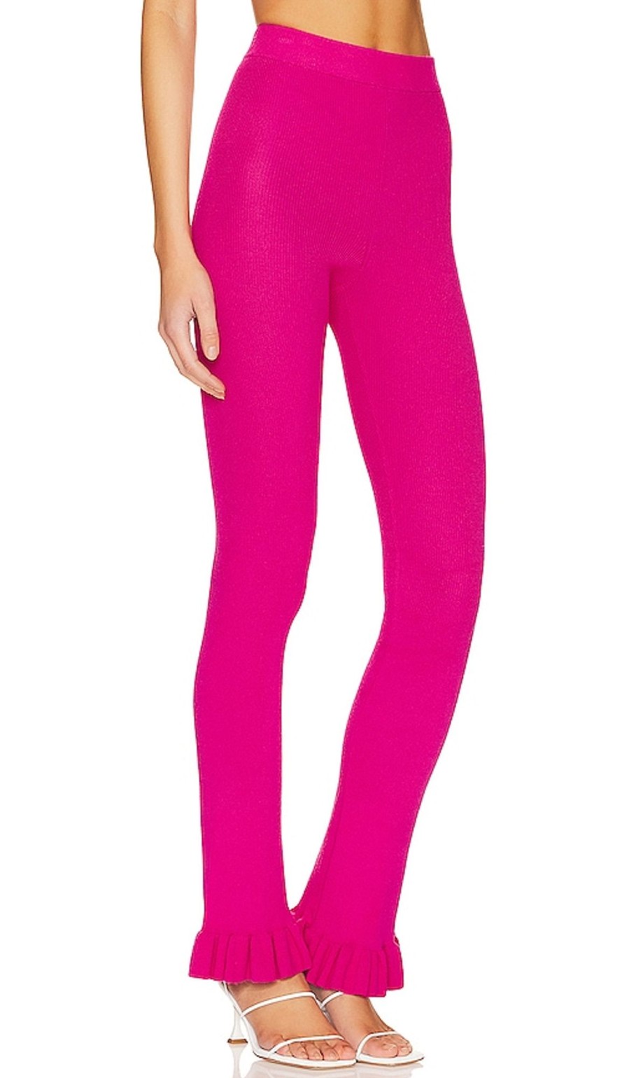 Clothes Lovers and Friends | Razi Ruffle Knit Pant Hot Pink