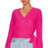 Clothes Lovers and Friends | Lisseth Wrap Sweater Hot Pink