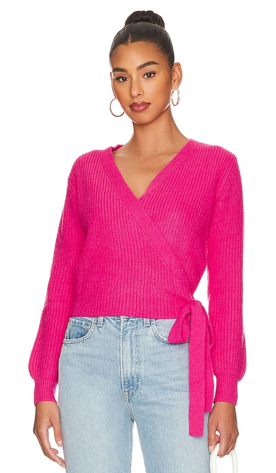 Clothes Lovers and Friends | Lisseth Wrap Sweater Hot Pink