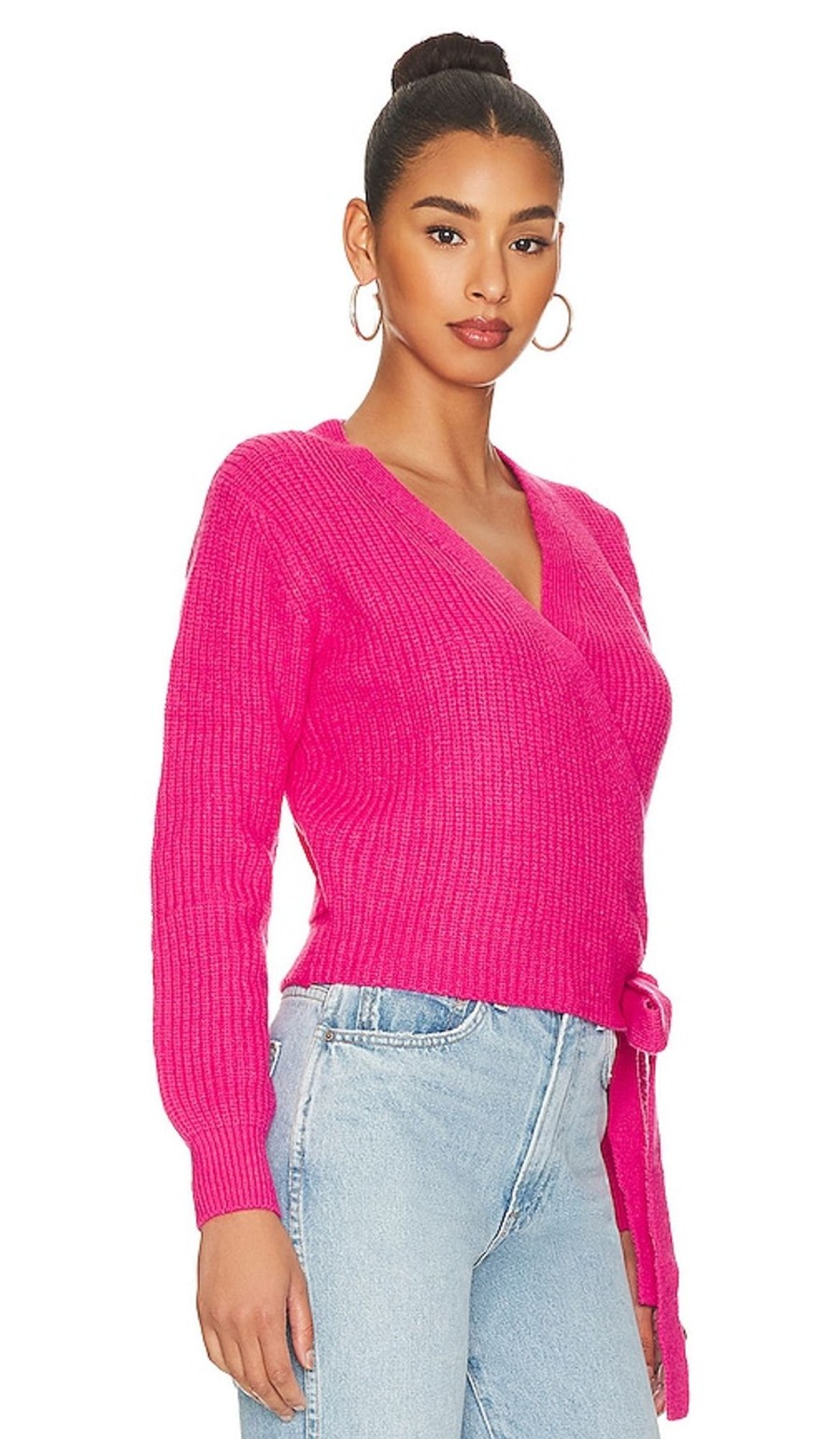 Clothes Lovers and Friends | Lisseth Wrap Sweater Hot Pink