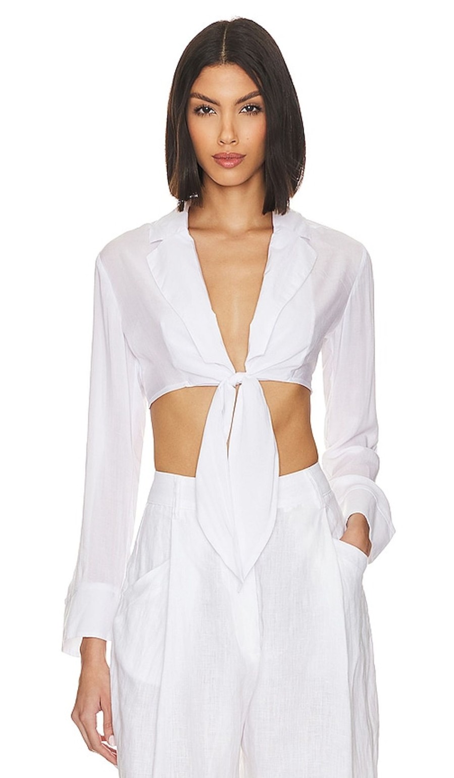 Clothes Lovers and Friends | X Jetset Christina Noemi Cropped Beach Shirt White