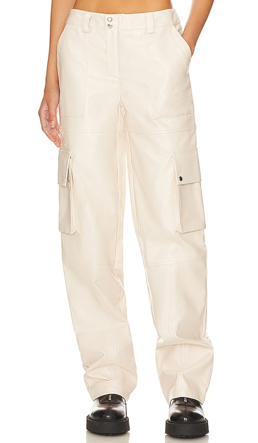 Clothes Lovers and Friends | Rylee Faux Leather Pant Bone White