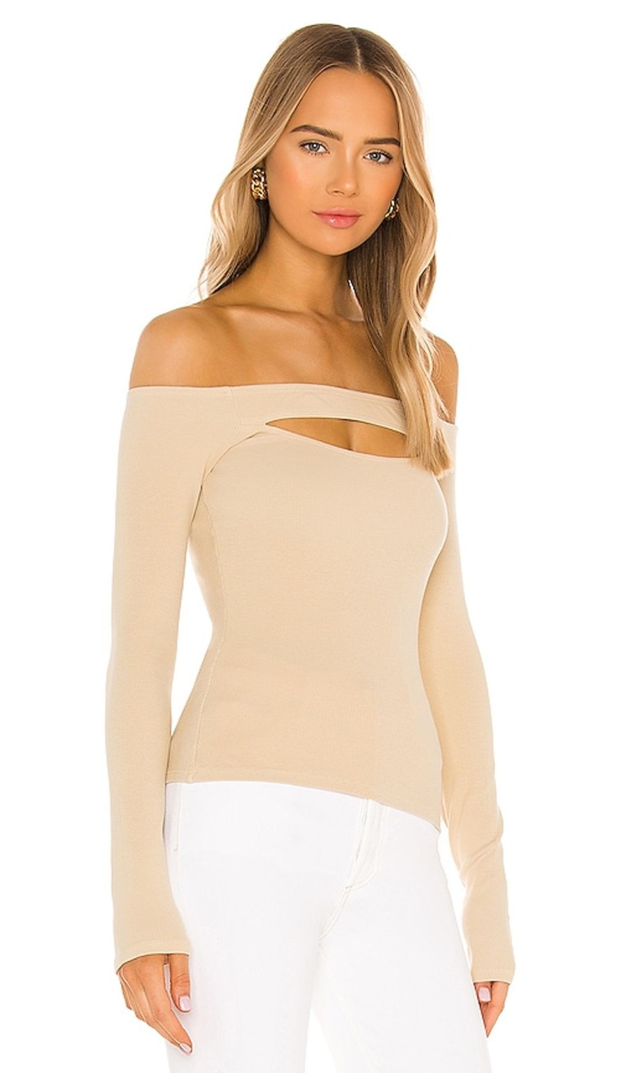 Clothes Lovers and Friends | Cut Out Off Shoulder Top Nude