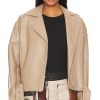 Clothes Lovers and Friends | Daxton Faux Leather Jacket Beige Neutral