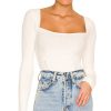 Clothes Lovers and Friends | Tie Back Fitted Rib Sweater White