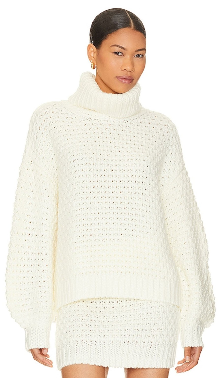 Clothes Lovers and Friends | Cable Turtleneck Sweater Ivory