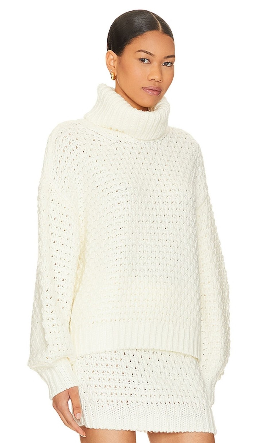 Clothes Lovers and Friends | Cable Turtleneck Sweater Ivory