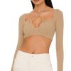 Clothes Lovers and Friends | Maddix Halter Keyhole Top Taupe