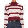 Clothes Lovers and Friends | Tandice Striped Sweater Blush & Burgundy