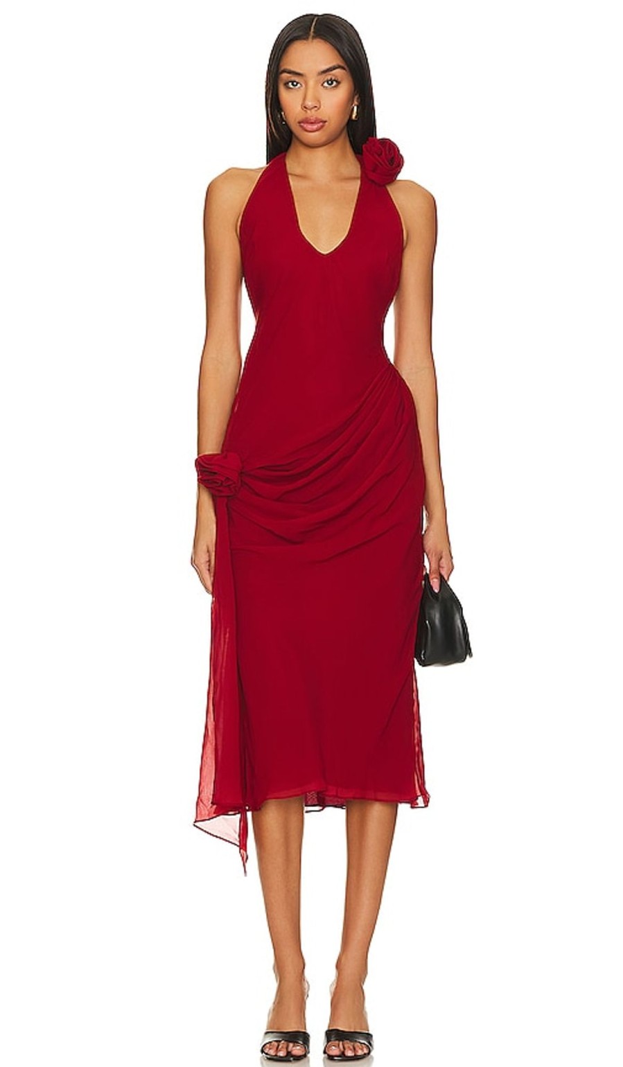 Clothes Lovers and Friends | Shayla Midi Dress Burgundy