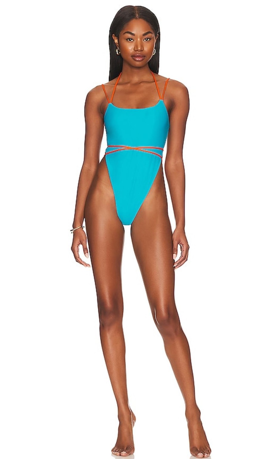 Clothes Lovers and Friends | Caribbean Vibes One Piece Blue & Orange