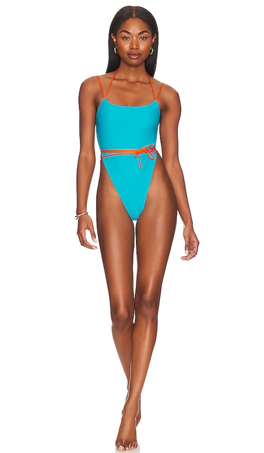 Clothes Lovers and Friends | Caribbean Vibes One Piece Blue & Orange