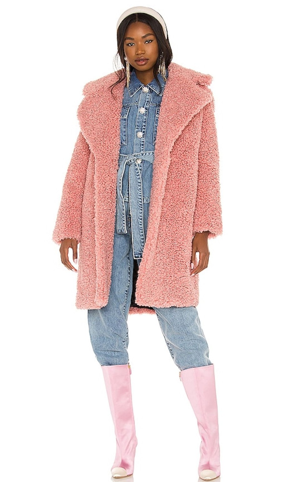 Clothes Lovers and Friends | Niki Faux Fur Coat Blush Pink