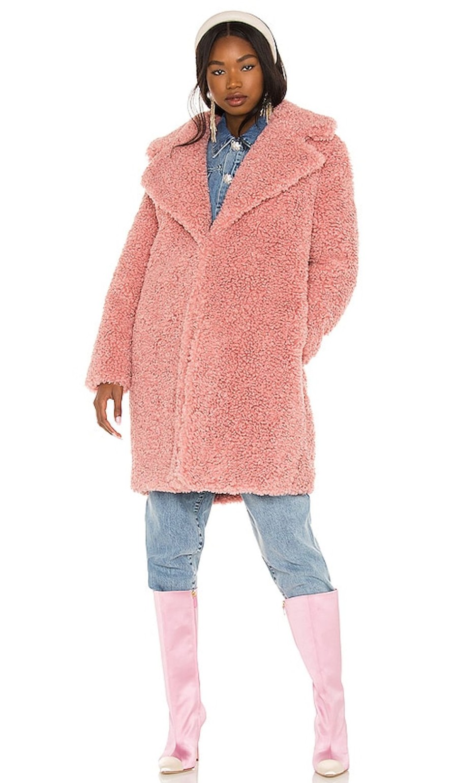 Clothes Lovers and Friends | Niki Faux Fur Coat Blush Pink